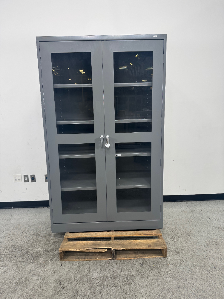Image of Uline Double Door Glass Cabinet